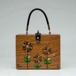 Enid Collins of Texas 1968 "Les Fleurs" Box Bag Vintage